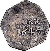 Ireland Shilling Cork 1647 KM# 81 coin obverse Ireland Shilling Cork 1647 KM# 81 coin obverse