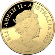Australia Two Hundred Dollars Australian Coinage Portrait 2019 ELIZABETH II • AUSTRALIA 2019 JC coin obverse Australia Two Hundred Dollars Australian Coinage Portrait 2019 ELIZABETH II • AUSTRALIA 2019 JC coin obverse