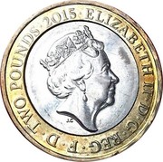 UK Two Pounds Magna Carta) 2015 KM# 1343 ELIZABETH ∙ II ∙ D ∙ G ∙ REG ∙ F ∙ D ∙ TWO POUNDS ∙ 2015 ∙ J.C coin obverse UK Two Pounds Magna Carta) 2015 KM# 1343 ELIZABETH ∙ II ∙ D ∙ G ∙ REG ∙ F ∙ D ∙ TWO POUNDS ∙ 2015 ∙ J.C coin obverse