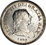 Ireland XXX Pence Token George III 1808 Harp top points between O and K in TOKEN. KM# Tn4 GEORGIVS III DEI GRATIA REX coin obverse Ireland XXX Pence Token George III 1808 Harp top points between O and K in TOKEN. KM# Tn4 GEORGIVS III DEI GRATIA REX coin obverse