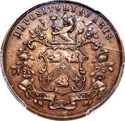 Canada 1/2 Penny F. McDermott ND (1845-1855)  DEPOSITORY OF ARTS coin obverse Canada 1/2 Penny F. McDermott ND (1845-1855)  DEPOSITORY OF ARTS coin obverse