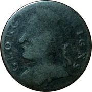 UK 1/2 Penny George Reigns - Bater Sea 1776  GEORGE REIGNS coin obverse UK 1/2 Penny George Reigns - Bater Sea 1776  GEORGE REIGNS coin obverse