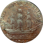 UK 1/2 Penny (Hampshire - Emsworth Earl Howe) PRO BONO PUBLICO 1794 coin reverse UK 1/2 Penny (Hampshire - Emsworth Earl Howe) PRO BONO PUBLICO 1794 coin reverse