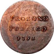 UK 1/2 Penny (Suffolk - Sudbury Goldsmiths) PRO BONO PUBLICO 1 7 9 3 . coin reverse