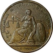 UK 1/2 Penny (Warwickshire - Birmingham Lutwyche's) MEDALS & PROVINCIAL COINS ENGRAVING & DIE SINKING DEA PECUNIA coin obverse UK 1/2 Penny (Warwickshire - Birmingham Lutwyche's) MEDALS & PROVINCIAL COINS ENGRAVING & DIE SINKING DEA PECUNIA coin obverse