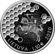 Lithuania 1.50 Euro The Tree Beekeeping 2020 LIETUVA 1,5€ 2020 coin obverse Lithuania 1.50 Euro The Tree Beekeeping 2020 LIETUVA 1,5€ 2020 coin obverse