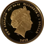 New Zealand 1 Dollar 200th anniversary of the birth of Queen Victoria 2019 Proof NEW ZEALAND .917 AU 4 G ELIZABETH II 1 DOLLAR coin obverse New Zealand 1 Dollar 200th anniversary of the birth of Queen Victoria 2019 Proof NEW ZEALAND .917 AU 4 G ELIZABETH II 1 DOLLAR coin obverse