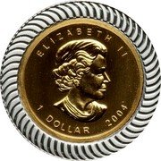 Canada 1 Dollar An Era of Triumph 25th Anniversary 2004 ELIZABETH II 1 DOLLAR 2004 coin obverse