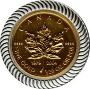 Canada 1 Dollar An Era of Triumph 25th Anniversary 2004 CANADA FINE GOLD 1/20 OZ OR PUR 1979 2004 9999 9999 coin reverse