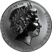 New Zealand 1 Dollar Kiwi 2020 NEW ZEALAND .999 AG 1 OZ ELIZABETH II IRB 2020 coin obverse New Zealand 1 Dollar Kiwi 2020 NEW ZEALAND .999 AG 1 OZ ELIZABETH II IRB 2020 coin obverse