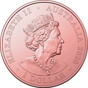 Australia 1 Dollar QANTAS 01 - The Flying Kangaroo 2020 ELIZABETH II • AUSTRALIA 2020 • 1 DOLLAR • coin obverse Australia 1 Dollar QANTAS 01 - The Flying Kangaroo 2020 ELIZABETH II • AUSTRALIA 2020 • 1 DOLLAR • coin obverse