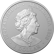Australia 1 Dollar Redback Spider 2020 ELIZABETH II AUSTRALIA 2020 1 DOLLAR coin obverse Australia 1 Dollar Redback Spider 2020 ELIZABETH II AUSTRALIA 2020 1 DOLLAR coin obverse