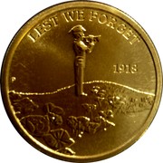 Australia 1 Dollar (War Memorials) LEST WE FORGET 1918 coin reverse Australia 1 Dollar (War Memorials) LEST WE FORGET 1918 coin reverse