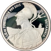 UK 1 Pound Britannia 2015 Proof 1/2 OZ FINE SILVER 999 2015 BRITANNIA A.D. coin reverse UK 1 Pound Britannia 2015 Proof 1/2 OZ FINE SILVER 999 2015 BRITANNIA A.D. coin reverse