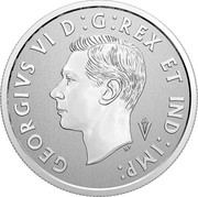 Canada 10 Dollars 75th Anniversary of Netherlands liberation 2020 GEORGIVS VI D:G: REX ET IND: IMP: V coin obverse Canada 10 Dollars 75th Anniversary of Netherlands liberation 2020 GEORGIVS VI D:G: REX ET IND: IMP: V coin obverse