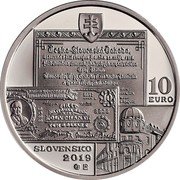 Slovakia 10 Euro 150th anniversary of the birth of Michal Bosak 2019 2019 RL SLOVENSKO 10 EURO coin obverse Slovakia 10 Euro 150th anniversary of the birth of Michal Bosak 2019 2019 RL SLOVENSKO 10 EURO coin obverse