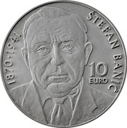 Slovakia 10 Euro 150th anniversary of the birth of Stefan Banic 2020 ŠTEFAN BANIĊ 1870 • 1941 10 EURO coin reverse Slovakia 10 Euro 150th anniversary of the birth of Stefan Banic 2020 ŠTEFAN BANIĊ 1870 • 1941 10 EURO coin reverse