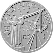 Slovakia 10 Euro 200th anniversary of the Maximilian Hell 2020 SLOVENSKO 2020 10 EURO coin obverse Slovakia 10 Euro 200th anniversary of the Maximilian Hell 2020 SLOVENSKO 2020 10 EURO coin obverse