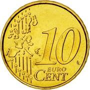 Greece 10 Euro Cent 2002 KM# 184 Euro Coinage 10 EURO CENT LL coin reverse Greece 10 Euro Cent 2002 KM# 184 Euro Coinage 10 EURO CENT LL coin reverse