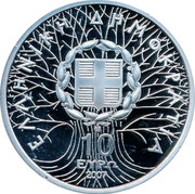 Greece 10 Euro Pindos National Park 2007 Proof KM# 222 ΕΛΛΗΝΙΚΗ ΔΗΜΟΚΡΑΤΙΑ 10 ΕΥΡΩ 2007 coin obverse Greece 10 Euro Pindos National Park 2007 Proof KM# 222 ΕΛΛΗΝΙΚΗ ΔΗΜΟΚΡΑΤΙΑ 10 ΕΥΡΩ 2007 coin obverse