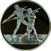 Greece 10 Euro Summer Olympics 2004 in Athens - Javelin 2004 Proof KM# 193 coin reverse Greece 10 Euro Summer Olympics 2004 in Athens - Javelin 2004 Proof KM# 193 coin reverse