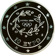 Greece 10 Euro Summer Olympics 2004 in Athens - Weightlifting (2004) Proof KM# 202 ΑΘΗΝΑ 2004 10 ΕΥΡΩ coin obverse Greece 10 Euro Summer Olympics 2004 in Athens - Weightlifting (2004) Proof KM# 202 ΑΘΗΝΑ 2004 10 ΕΥΡΩ coin obverse