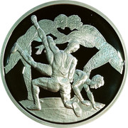 Greece 10 Euro Summer Olympics 2004 in Athens - Wrestling (2004) Proof KM# 203 coin reverse Greece 10 Euro Summer Olympics 2004 in Athens - Wrestling (2004) Proof KM# 203 coin reverse