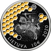 Lithuania 10 Euro The Tree Beekeeping 2020 LIETUVA 10€ 2020 coin obverse Lithuania 10 Euro The Tree Beekeeping 2020 LIETUVA 10€ 2020 coin obverse