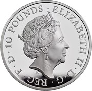 UK 10 Pounds Britannia 2020 Proof ELIZABETH II∙D∙G∙REG∙F∙D∙10 POUNDS∙ coin obverse UK 10 Pounds Britannia 2020 Proof ELIZABETH II∙D∙G∙REG∙F∙D∙10 POUNDS∙ coin obverse
