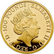 UK 100 Pounds Year of the Rat 2020 Proof ELIZABETH II D G REG F D 100 POUNDS coin obverse UK 100 Pounds Year of the Rat 2020 Proof ELIZABETH II D G REG F D 100 POUNDS coin obverse