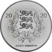 Estonia 15 Euro 150th anniversary of the birth of Juri Jaakson 2020 EESTI VABARIIK 20 20 coin reverse Estonia 15 Euro 150th anniversary of the birth of Juri Jaakson 2020 EESTI VABARIIK 20 20 coin reverse
