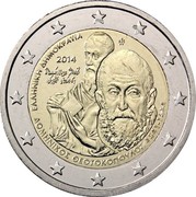Greece 2 Euro 400th Anniversary of the Death of Dominikos Theotokopoulos 2014 KM# 259 ΔΟΜΗΝΙΚΟΣ ΘΕΟΤΟΚΟΠΟΥΛΟΣ 1541-1614 ΕΛΛΗΝΙΚΗ ΔΗΜΟΚΡΑΤΙΑ 2014 coin obverse Greece 2 Euro 400th Anniversary of the Death of Dominikos Theotokopoulos 2014 KM# 259 ΔΟΜΗΝΙΚΟΣ ΘΕΟΤΟΚΟΠΟΥΛΟΣ 1541-1614 ΕΛΛΗΝΙΚΗ ΔΗΜΟΚΡΑΤΙΑ 2014 coin obverse