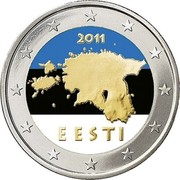 Estonia 2 Euro EESTI (Coloured) 2011 2011 EESTI coin reverse