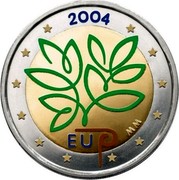 Finland 2 Euro Enlargement of the European Union (Coloured) 2004 2004 EU MM coin reverse Finland 2 Euro Enlargement of the European Union (Coloured) 2004 2004 EU MM coin reverse