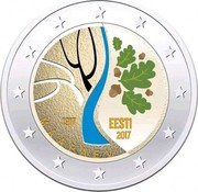 Estonia 2 Euro Estonian Provincial Assembly (Coloured) 2017 1917 EESTI 2017 MAAPÄEV coin reverse Estonia 2 Euro Estonian Provincial Assembly (Coloured) 2017 1917 EESTI 2017 MAAPÄEV coin reverse