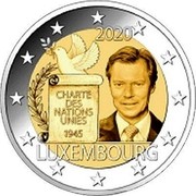 Luxembourg 2 Euro Grand Duke Henri 2020 2020 CHARTE DES NATIONS UNIS 1945 LUXEMBOURG coin obverse