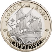 UK 2 Pounds 400th Anniversary of the Sailing of Mayflower 2020 Proof 1620 2020 MAYFLOWER coin reverse UK 2 Pounds 400th Anniversary of the Sailing of Mayflower 2020 Proof 1620 2020 MAYFLOWER coin reverse