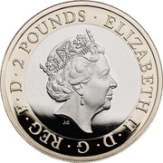 UK 2 Pounds 75th Anniversary of Victory in Europe Day 2020 Proof ELIZABETH II ∙ D ∙ G ∙ REG ∙ F ∙ D ∙ 2 POUNDS coin obverse UK 2 Pounds 75th Anniversary of Victory in Europe Day 2020 Proof ELIZABETH II ∙ D ∙ G ∙ REG ∙ F ∙ D ∙ 2 POUNDS coin obverse
