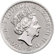 UK 2 Pounds Royal Coat of Arms 2020 ELIZABETH II D.G. REG. F.D. 2 POUNDS coin obverse UK 2 Pounds Royal Coat of Arms 2020 ELIZABETH II D.G. REG. F.D. 2 POUNDS coin obverse