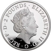 UK 2 Pounds Year of the Rat 2020 Proof ELIZABETH II D G REG F D 2 POUNDS J.C coin obverse UK 2 Pounds Year of the Rat 2020 Proof ELIZABETH II D G REG F D 2 POUNDS J.C coin obverse