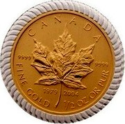 Canada 20 Dollars An Era of Triumph 25th Anniversary 2004 CANADA FINE GOLD 1/2 OZ OR PUR 1979 2004 9999 9999 coin reverse Canada 20 Dollars An Era of Triumph 25th Anniversary 2004 CANADA FINE GOLD 1/2 OZ OR PUR 1979 2004 9999 9999 coin reverse