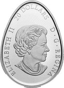 Canada 20 Dollars Pysanka 2020 ELIZABETH II 20 DOLLARS D G REGINA coin obverse Canada 20 Dollars Pysanka 2020 ELIZABETH II 20 DOLLARS D G REGINA coin obverse