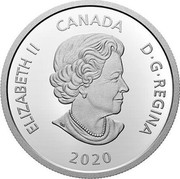 Canada 20 Dollars Willie O'Ree 2020 ELIZABETH II CANADA D G REGINA 2020 coin obverse Canada 20 Dollars Willie O'Ree 2020 ELIZABETH II CANADA D G REGINA 2020 coin obverse