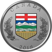 Canada 25 Cents Heraldic Emblems of Canada - Alberta 2018 CANADA 2018 coin reverse Canada 25 Cents Heraldic Emblems of Canada - Alberta 2018 CANADA 2018 coin reverse