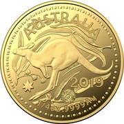 Australia 25 Dollars (4th Portrait - Kangaroo) AUSTRALIA 2019 1/4 OZ .9999 AU coin reverse Australia 25 Dollars (4th Portrait - Kangaroo) AUSTRALIA 2019 1/4 OZ .9999 AU coin reverse