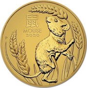 Australia 25 Dollars 6th Portrait - Year of the Mouse 2020 P Proof 鼠 MOUSE 2020 P coin reverse Australia 25 Dollars 6th Portrait - Year of the Mouse 2020 P Proof 鼠 MOUSE 2020 P coin reverse