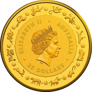 Australia 25 Dollars 6th Portrait - Year of the Rat 2020 BU ELIZABETH II AUSTRALIA IRB 25 DOLLARS coin obverse Australia 25 Dollars 6th Portrait - Year of the Rat 2020 BU ELIZABETH II AUSTRALIA IRB 25 DOLLARS coin obverse