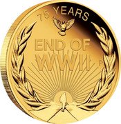 Australia 25 Dollars End of WWII 75th Anniversary 2020 P Proof 75 YEARS END OF WWII coin reverse Australia 25 Dollars End of WWII 75th Anniversary 2020 P Proof 75 YEARS END OF WWII coin reverse