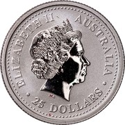 Australia 25 Dollars Koala (Colored) 2000 Proof ELIZABETH II AUSTRALIA 25 DOLLARS coin obverse Australia 25 Dollars Koala (Colored) 2000 Proof ELIZABETH II AUSTRALIA 25 DOLLARS coin obverse