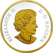 Canada 25 Dollars Tecumseh's Birth 250th Anniv. Piedfort 2018 ELIZABETH II D•G•REGINA coin obverse Canada 25 Dollars Tecumseh's Birth 250th Anniv. Piedfort 2018 ELIZABETH II D•G•REGINA coin obverse